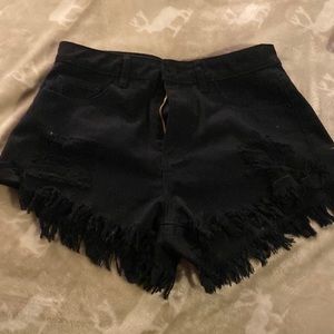 Black Jean shorts